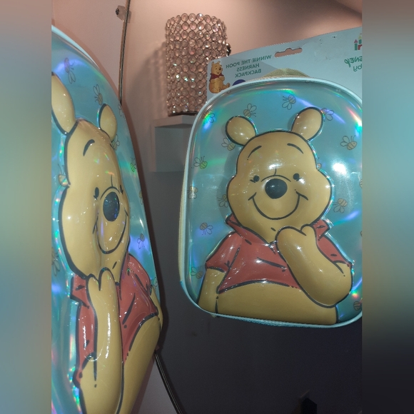 Disney Baby Winnie the Pooh Backpack Or Lunch Tote Yellow and Red - Picture 3 of 5